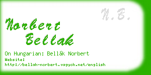 norbert bellak business card