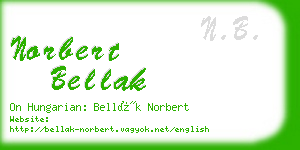 norbert bellak business card